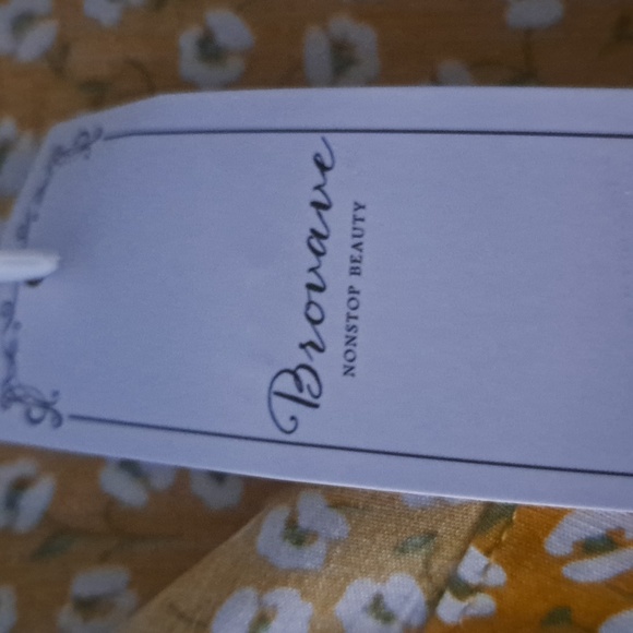 Brovave Women's Collar Neck Button Down Tie/elastic Waist LG. NWT - Picture 5 of 10